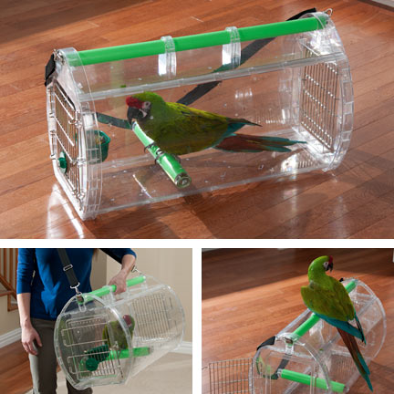 Transport box van Acryl voor grote papegaaien
